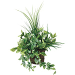 光触媒 人工観葉植物 造花 壁掛けナチュラルグラス (高さ55cm)