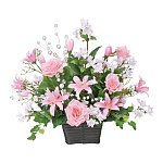 光触媒 人工観葉植物 造花 ハッピーピンク (高さ32cm)