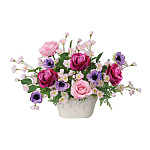 光触媒 人工観葉植物 造花 ローズベール (高さ40cm)