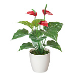 光触媒 人工観葉植物 造花 フレッシュアンスリューム (高さ40cm)