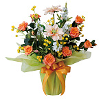 光触媒 人工観葉植物 造花 サンセットローズ (高さ45cm)