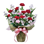 光触媒 人工観葉植物 造花 パーティーローズ (高さ45cm)