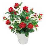 光触媒 人工観葉植物 造花 スタ―レッド (高さ23cm)