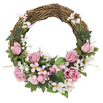 光触媒 人工観葉植物 造花 ルナピンクロ―ズ (高さ27cm)