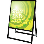 バリウススタンド看板 アルミ複合板タイプ ブラック 片面タイプ 450×450 (BVASKAP-450X450K)