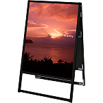 バリウススタンド看板 アルミ複合板タイプ ブラック 両面タイプ 600×900 (BVASKAP-600X900R)