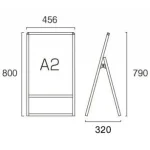 ■A2サイズ・片面の寸法図