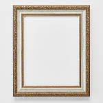 アンティーク調デコラティブポスターフレーム 1644 (受注生産品) A5 ホワイト (1644(A5)(WH))