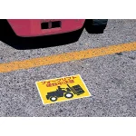 ■使用例/路面貼用ステッカー フォークリフト運転中注意