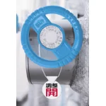 ■使用例(取付具は別売)/バルブ開閉表示板 丸型