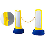 ■別売のジョイントとプラスチックチェーンを使用して、バリケードとして使用できます。