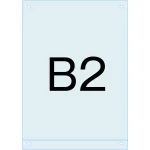 アンダーバー付アクリル板 (マグネジ看板用オプションパーツ) B2 (PSMNAC-B2)