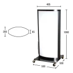 電飾アルミスタンド看板 RA-303 全高1080 透明板付き ポスター入替えタイプ