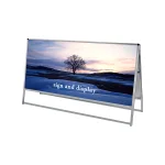 バリウススタンド看板 アルミ複合板タイプ シルバー