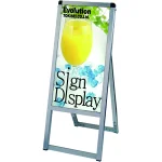 バリウススタンド看板 アルミ複合板タイプ シルバー