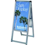 バリウススタンド看板 アルミ複合板タイプ シルバー