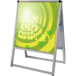 バリウススタンド看板 アルミ複合板タイプ シルバー