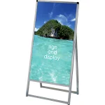 バリウススタンド看板 アルミ複合板タイプ シルバー