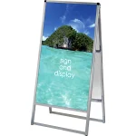 バリウススタンド看板 アルミ複合板タイプ シルバー