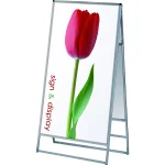 バリウススタンド看板 アルミ複合板タイプ シルバー