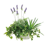 光触媒 人工観葉植物 造花 寄せ植えラベンダー (高さ48cm)