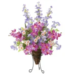光触媒 人工観葉植物 造花 コチョウランスタンド (高さ59cm) (2397A85)