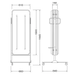 ■寸法図:250 角丸アルミスタンドLED LLT54-44