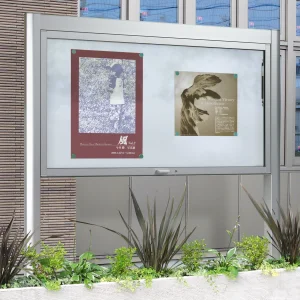 跳ね上げ式自立アルミ掲示板 AGS-1210/1510/1810 自立型