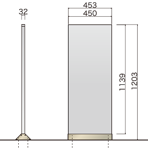 アンカー自立サイン パネルサ PX-4512AS シルバー