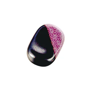 小判箸置 麻の葉 パープル  (W08627)