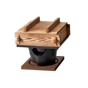 新・焼杉セイロ水入用美コンロセット(大)  (W20367)