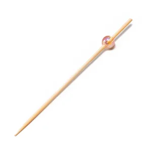 ビーズ串9cm 桃 (50本入)  (W21602)