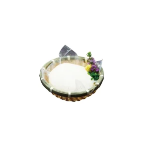 おわん型竹ザル 白 13cm  (W22540)