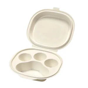 紙弁当BOX(にゃ～ん)白 (25個入)  (W22735)