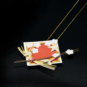 水引重箱飾り(金丸ゴムひも付)松竹梅  (W25861)