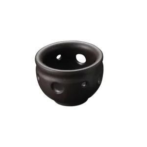 陶器・花の和珍味入 黒  (W26717)