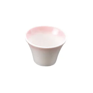 陶器・反り丸型珍味入 ピンク吹  (W26720)