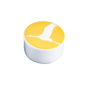 蓋付丸珍味入・鶴金  (W26779)