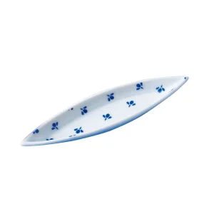 豆小皿 藍 葉  (W26824)