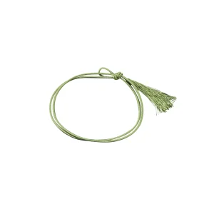 華ゴム房(二重片花結び)(抹茶) (50本入)  (W27546)