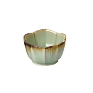 桔梗型珍味入 灰釉茶渕  (W27712)