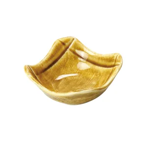 削ぎ格子角珍味入 黄瀬戸  (W27879)