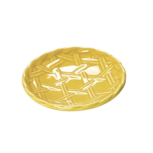 六ツ目ざる小皿 白竹色  (W27945)
