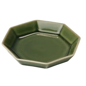 八角小皿 抹茶  (W29160)