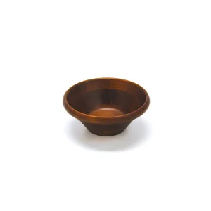 天然木サラダボウル・こげ茶 φ14cm  (W32021)