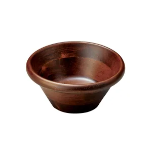 天然木サラダボウル・こげ茶φ13cm  (W33020)