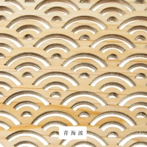 ひのき細密・正角料理箱 七宝  (W38088)