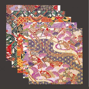 友禅和紙 雅・5寸  (100枚入)(各20枚x5柄)  (W64218)