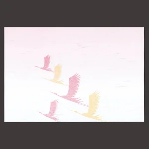 雲竜和紙 尺3風雅懐石まっと 祝鶴 (50枚入)  (W64430)