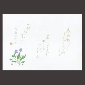 尺4無蛍光紙懐石まっと 万葉 菫(すみれ)   (100枚入)  (W64531)